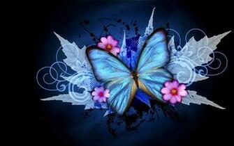 High Resolution Blue Butterfly Desktop Laptop Wallaper Listed In