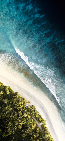 Wallpaper Island Aerial Beach Nature iPhone