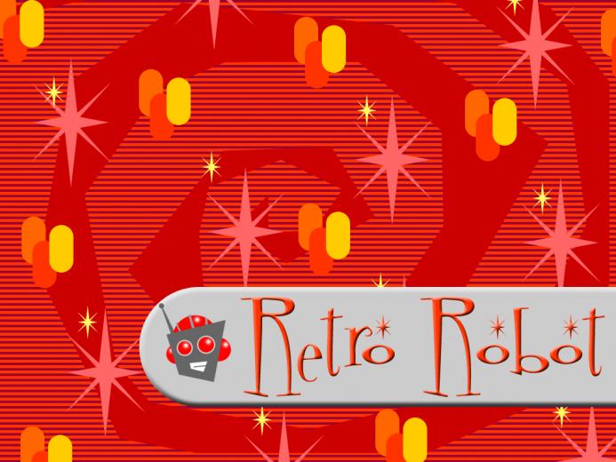 Retro Robot Desktop Wallpaper X