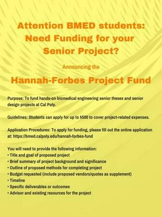 Hannah Forbes Fund Biomedical Engineering Cal Poly San Luis