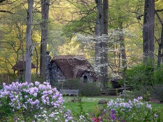 Faerie Cottage Wallpaper