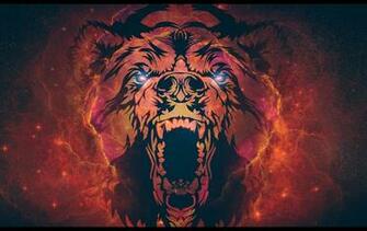 Outer Space Supernova Bears Wallpaper
