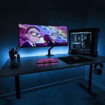 Rick And Morty Battlestation Gamingdesk Computer Gaming Room