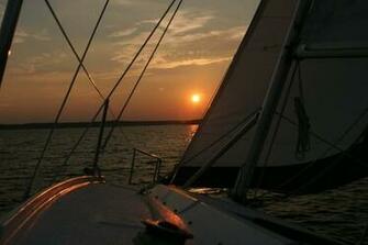 Sailboat Sunset Wallpaper Desktop Background