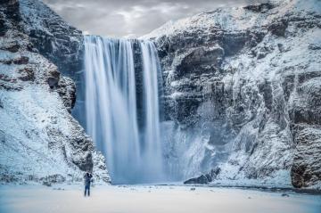 Skogafoss Waterfall Arctic Nature Wallpaper HD Desktop And