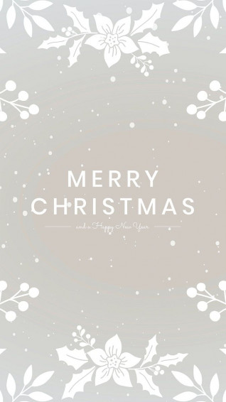 White Christmas Greeting Phone Lock Screen Wallpaper Premium
