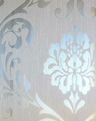 Details About Damask Wallpaper Textured Vinyl Metallic Silver Off