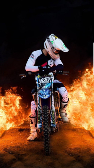 Dirt Bike Flames Wallpaper Mobcup