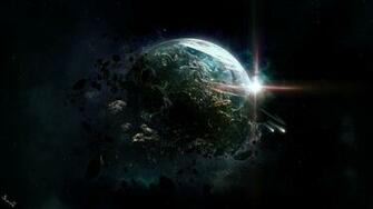 World In Astreoid Ring Wallpaper HD