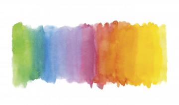 Rainbow Abstract Watercolor Background Hand Drawn