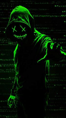 Green Hacker iPhone Wallpaper