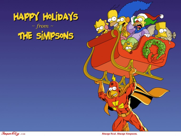 Simpsons Christmas Wallpaper Crazy