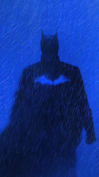The Batman Blue iPhone Wallpaper