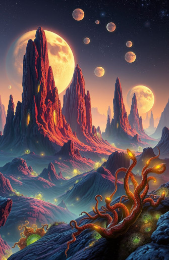 Alien Planet Landscapes Wallpaper