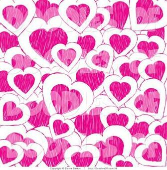 Vector Clipart Of A Valentine S Day Background Pink Doodle Hearts