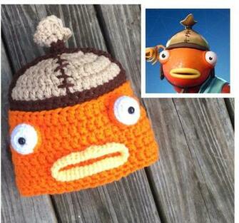 Fish Hat Gamer Skin Gift Fishstick Video Game Orange