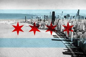 Is Flags Collection Chicago Flag Skyline S Print