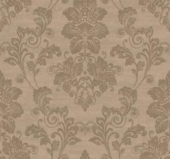 Pink Scroll Damask Wallpaper Traditional