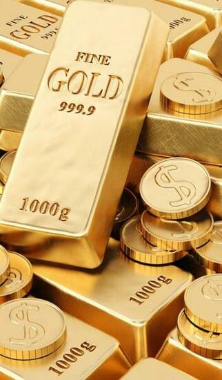 Gold Bars Coins Galaxy Tab Wallpaper