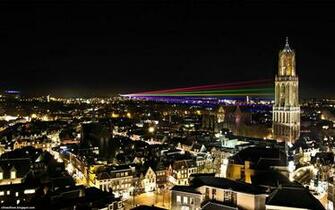 Wonderful Dutch City Night Lights Netherlands HD Desktop Wallpaper