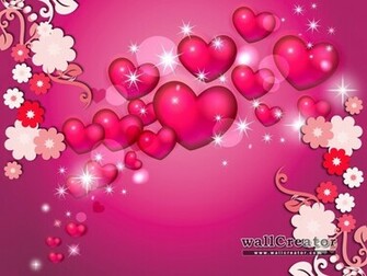 Hearts And Flowers Wallpaper