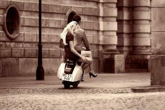 Wallpaper Copenhagen Denmark Dress Girl Man Retro Vespa Vintage