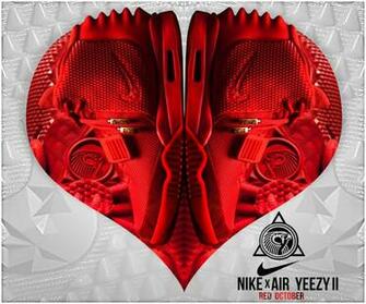 Air Yeezy Love Red October By Outlawsarankan Fan Art Wallpaper