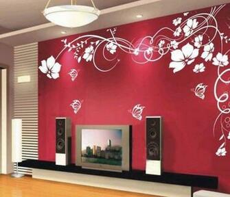 Lily Living Room Bedroom Wall Decals Sticker Glass
