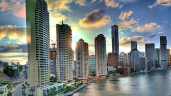 Skyscrapers In Brisbane Australis Wallpaper