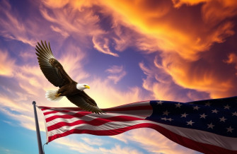 American Flag With Eagle Wallpaper