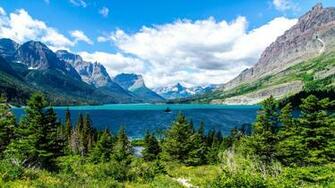 Saint Mary Lake Glacier National Park Wallpaper HD