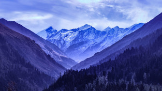 Snowy Blue Mountains 4k 1440p Resolution HD Wallpaper