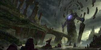 Castles Trees Rocks Human Fantasy Art Magic Golem Artwork