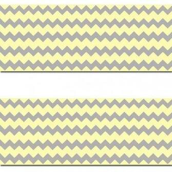Yellow Grey Gray Chevron Wallpaper Border Wall Decal Baby Girl Boy