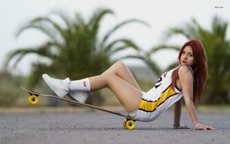 Skateboarding Girl Wallpaper