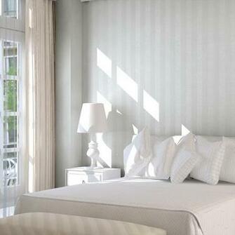 Modern Non Woven Stripes Wallpaper Pvc Embossed Texture