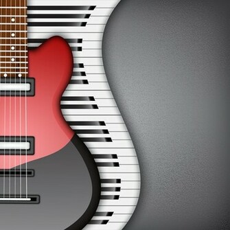 Modern Musical Instruments Background Vector Background