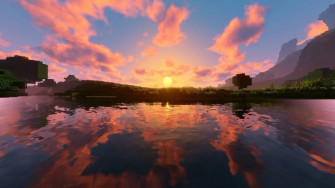 Mincraft Sunset Wallpaper