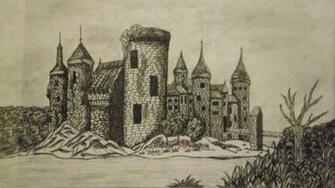 Medieval Castle Drawing Wallpaper HD
