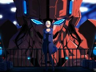 Anime Girl Mecha Blush Robot Blonde