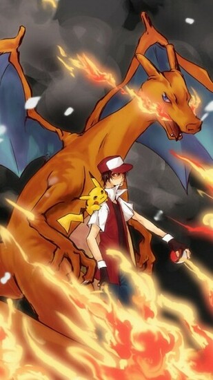 Ash Charizard And Pikachu Moto Phone Wallpaper