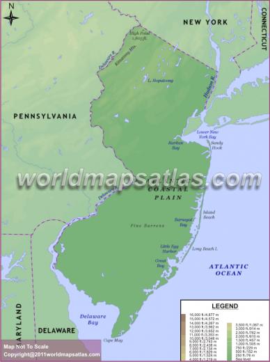 Physical Map New Jersey Memes