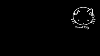 Black Hello Kitty Background HD Wallpaper In Cartoons Imageci