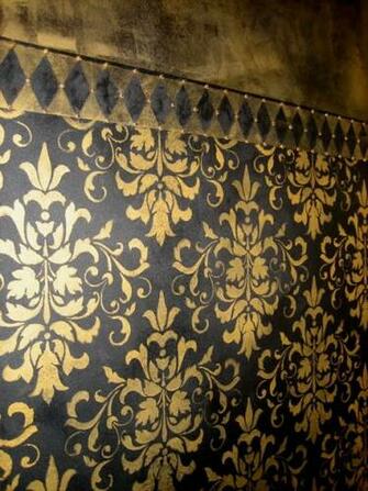 Gold Wallpaper Black And Damask