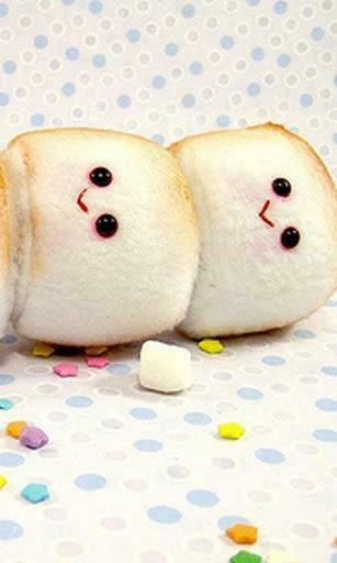 Cute Marshmallow Background Bigger