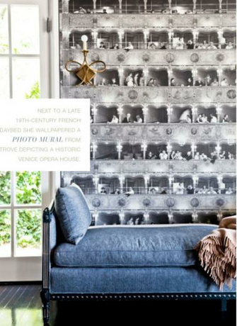 Palm Trees Damask Trove Wallpaper
