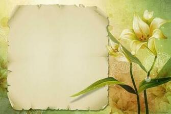 Floral Paper Frame Design Background Wallpaper For Powerpoint