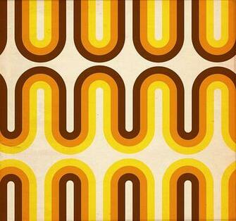 Wallpaper Texture Pattern Vintage Brown Repeatable Retro 60s Yellow