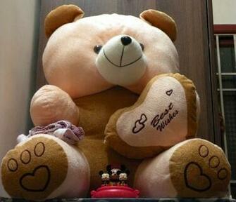 Big Teddy Bear N Small Mickey Mouse HD Wallpaper