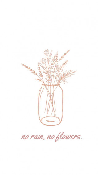 Minimalist No Rain Flowers Girly Phone Wallpaper For Samsung